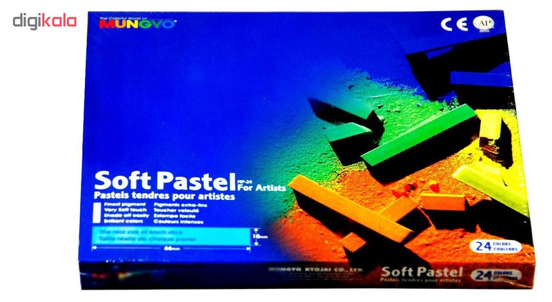 پاستل گچی 24 رنگ مونگیو مدل MP-24