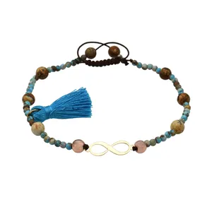 دستبند نقره زنانه طرح بینهایت مدل 162s5