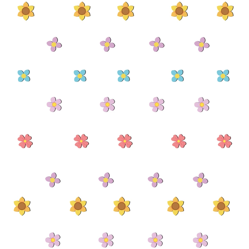 استیکر ژِیوار مدل گلهای رنگارنگ مجموعه 115 عددی