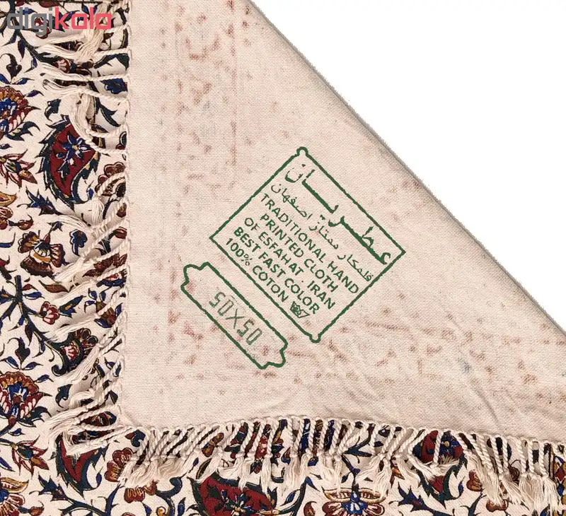 روميزي قلمكار عطريان طرح درهم بادامي مدل G242