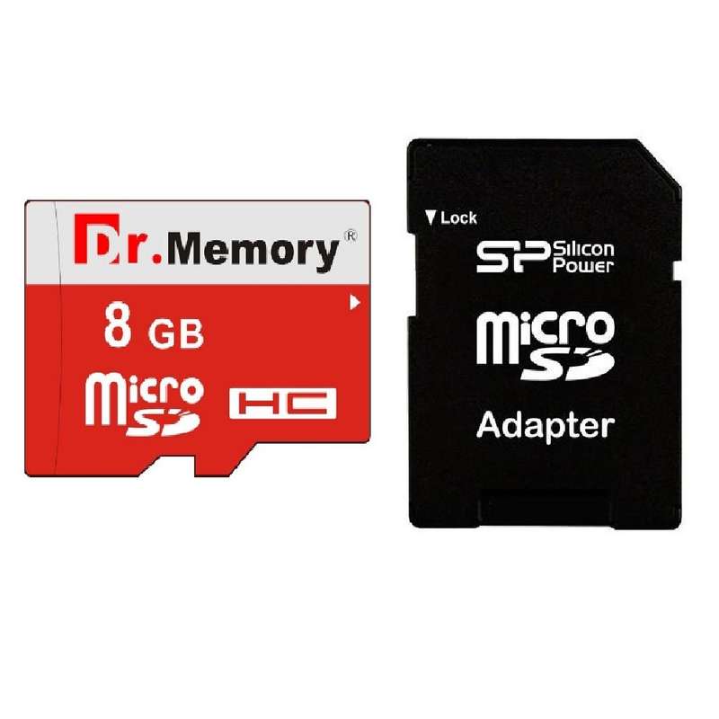 کارت حافظه microSDHC دکتر مموری مدل DR6022RVB کلاس 10 استاندارد UHS-I U1 سرعت 80MBps ظرفیت 8 گیگابایت به همراه آداپتور microSD کارت حافظه microSDHC دکتر مموری مدل DR6022RVB کلاس 10 استاندارد UHS-I U1 سرعت 80MBps ظرفیت 8 گیگابایت به همراه آداپتور microSD