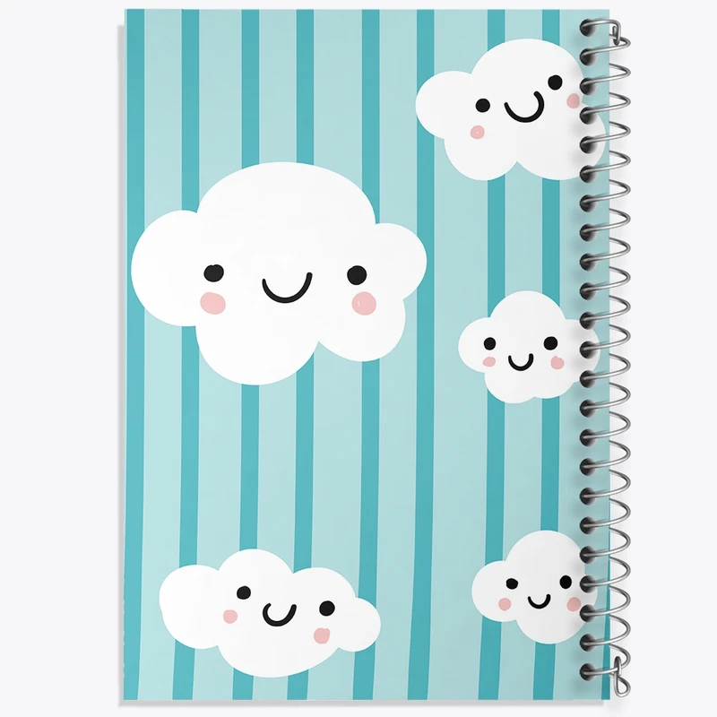 دفتر مشق 100 برگ خندالو طرح ابر کیوت کد F2328