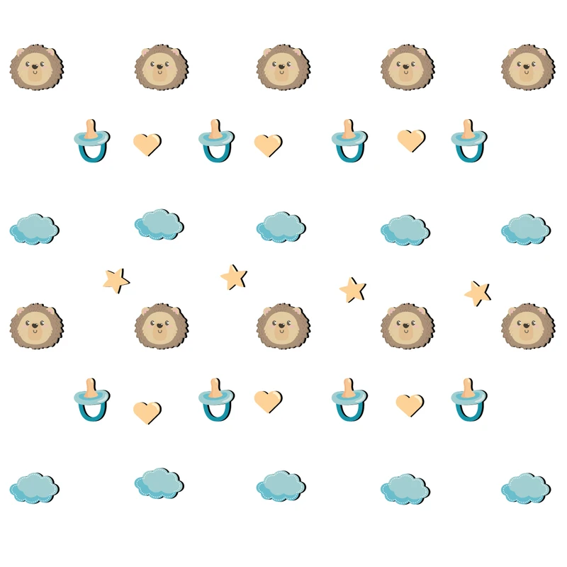 استیکر چوبی باروچین طرح cute lion مجموعه 90 عددی
