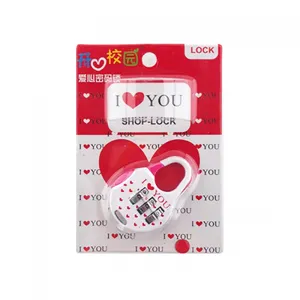 قفل آویز مدل SHOP-LOCK طرح I LOVE YOU