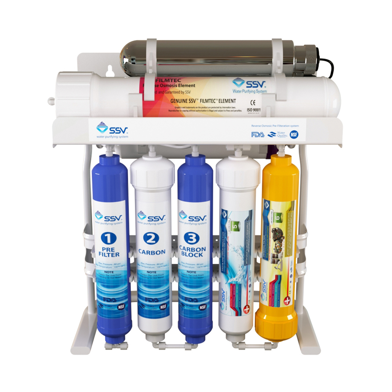 دستگاه تصفیه کننده آب خانگی اس اس وی مدل PureLine X8-UV