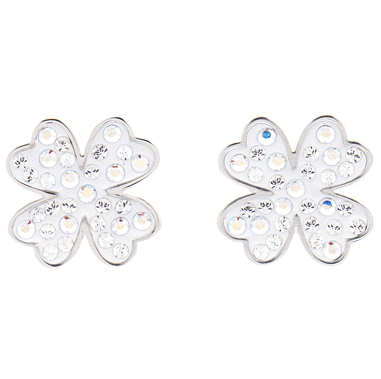 گوشواره الیور وبر مدل Lucky Clover Rhod Crystal AB22414 R