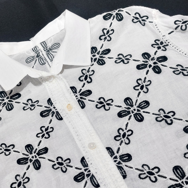 شومیز آستین سه ربع زنانه مدل شکوفه برجسته