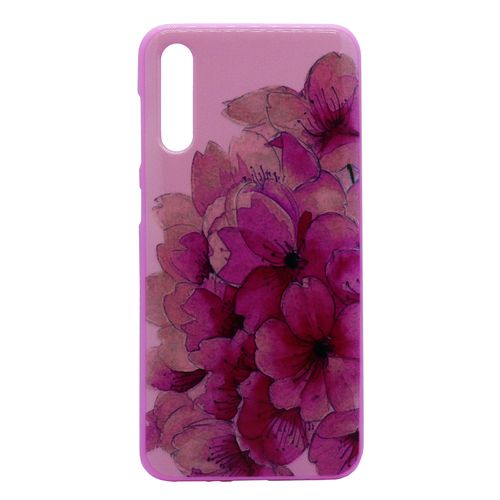 کاور طرح purple flowers کد pi-02 مناسب برای گوشی موبایل سامسونگ Galaxy A70