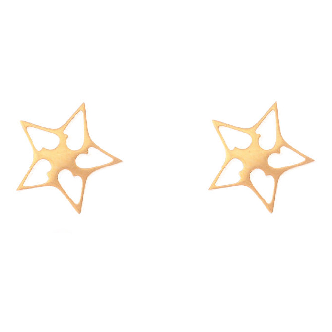 گوشواره زنانه طرح ستاره کد GO1134 -  - 1