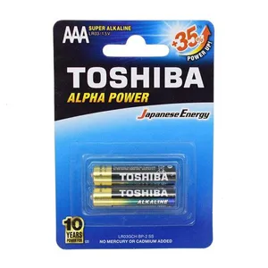 باطری نیم قلمی توشیبا مدل Alpha Power بسته 2 عددی