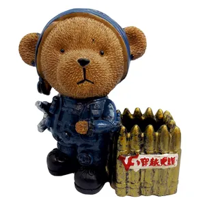 جامدادی رومیزی طرح خرس سرباز کد A160