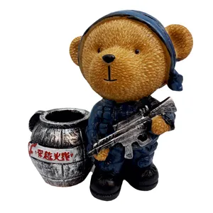 جامدادی رومیزی طرح خرس سرباز کد B160