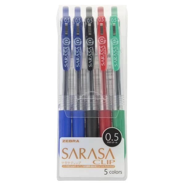 روان نویس زبرا مدل Sarasa Clip بسته 5 عددی