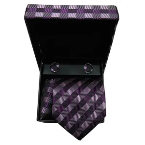 ست کراوات و دستمال جیب و دکمه سردست مردانه کد 136B