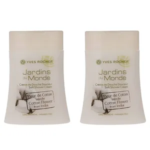 شامپو بدن ایو روشه سری Jardins Du Monde مدل Cotton Flower حجم 200 میلی لیتر مجموعه 2 عددی