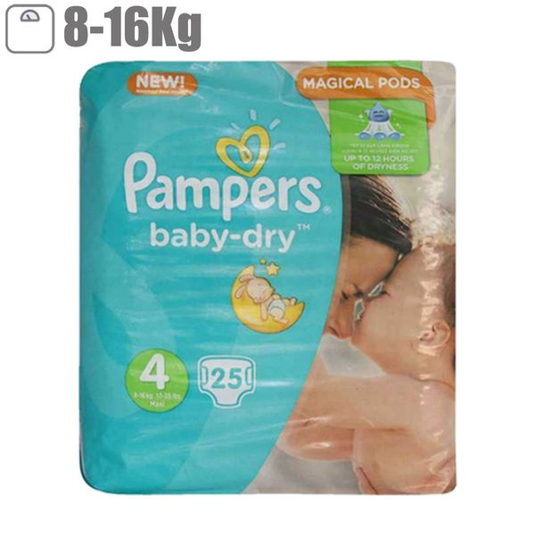 پوشک پمپرز مدل Baby Dry سایز 4 بسته 25 عددی پوشک پمپرز مدل Baby Dry سایز 4 بسته 25 عددی