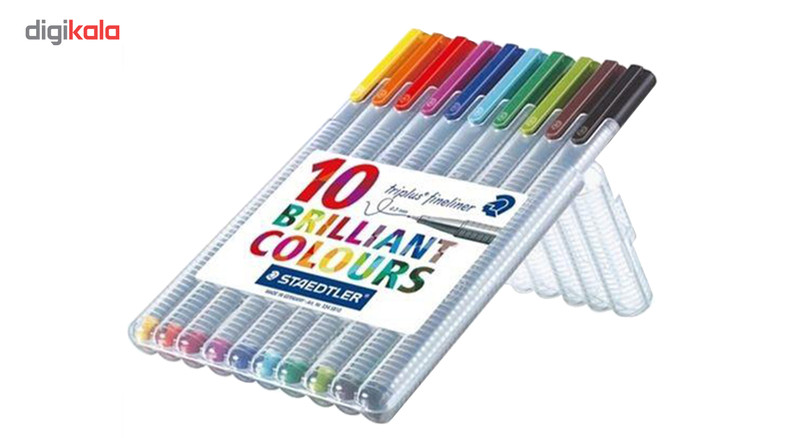 روان نویس 10 رنگ استدلر مدل Triplus Brilliant Colors روان نویس 10 رنگ استدلر مدل Triplus Brilliant Colors