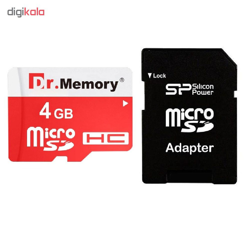کارت حافظه microSDHC دکتر مموری مدل DR6022BVB کلاس 10 استاندارد UHS-I U1 سرعت 80MBps ظرفیت 4 گیگابایت به همراه آداپتور  SD