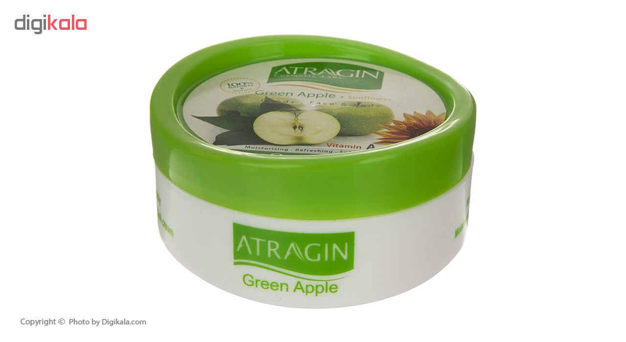 کرم مرطوب کننده و تغذیه کننده عطرآگین مدل Green Apple حجم 180 میلی لیتر