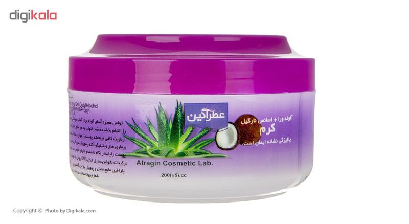 کرم مرطوب کننده و نرم کننده عطرآگین مدل Aloe vera and Coconut حجم 200 میلی لیتر