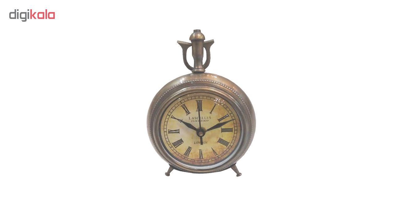 ساعت رومیزی برنجی لاسکلس طرح آنتیک کد Ia-210 ساعت رومیزی برنجی لاسکلس طرح آنتیک کد Ia-210