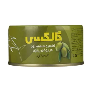 کنسرو ماهی تون در روغن زیتون گالکسی وزن 180 گرم