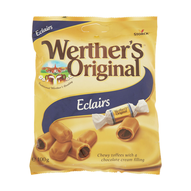 تافی شکلاتی وردرز اورجینال مدل Eclairs وزن 100 گرم