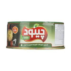 کنسرو خورشت قورمه سبزی با مرغ چینود وزن 150