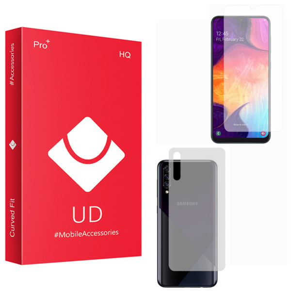 محافظ صفحه نمایش یو دی مدل HQ مناسب برای گوشی موبایل سامسونگ Galaxy A30s به همراه محافظ پشت گوشی