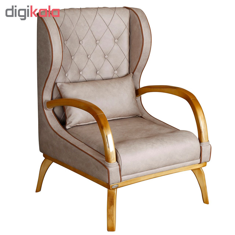 مبل راحتی یک نفره چشمه نور کد MA-306/K-CR-BR-N