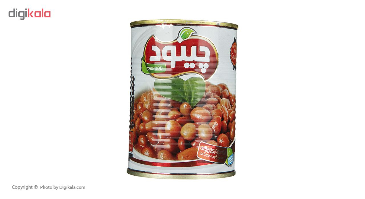 کنسرو لوبیا چیتی با سس گوجه فرنگی چینود وزن 350 گرم
