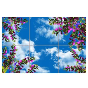 تایل سقفی آسمان مجازی مدل AZ32011 سایز 60*60 سانتی متر مجموعه 6 عددی