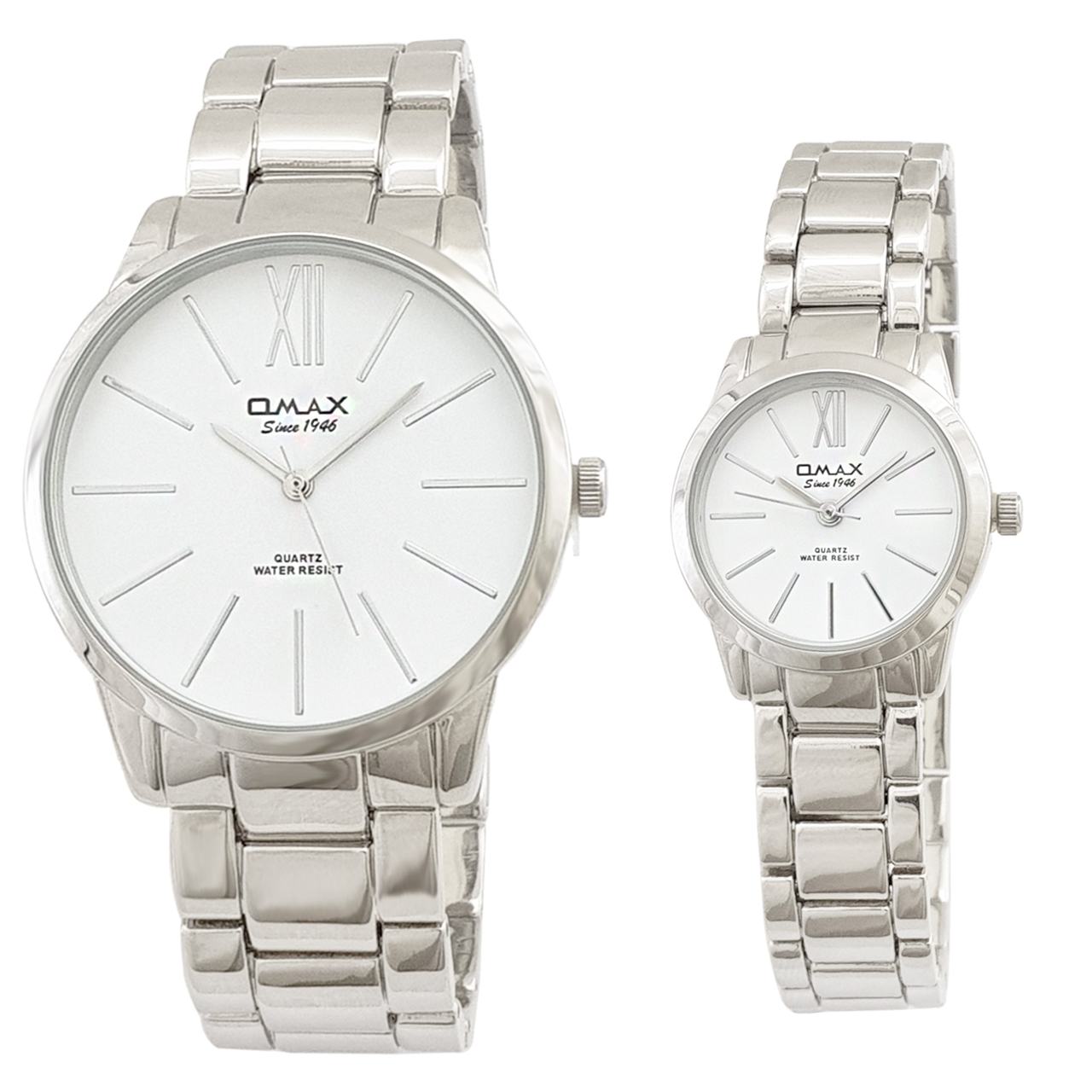 ست ساعت مچی عقربه ای زنانه و مردانه اوماکس مدل 00hsj771