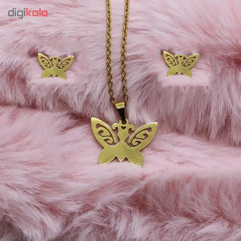 نیم ست زنانه طرح پروانه کد rk4435