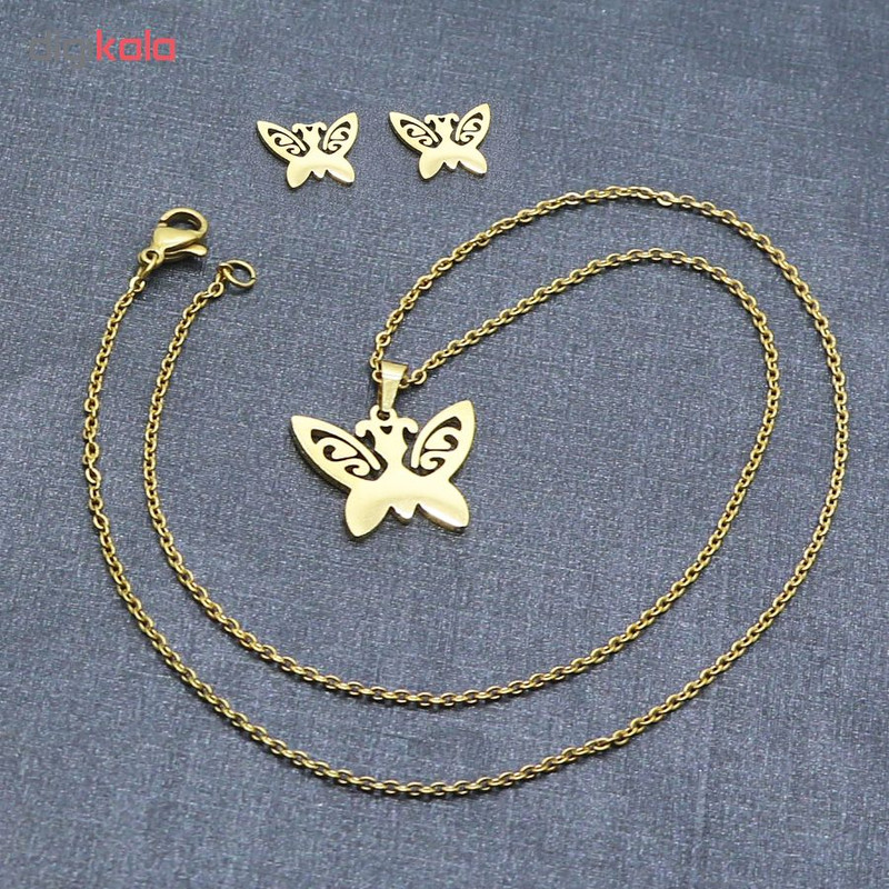 نیم ست زنانه طرح پروانه کد rk4435