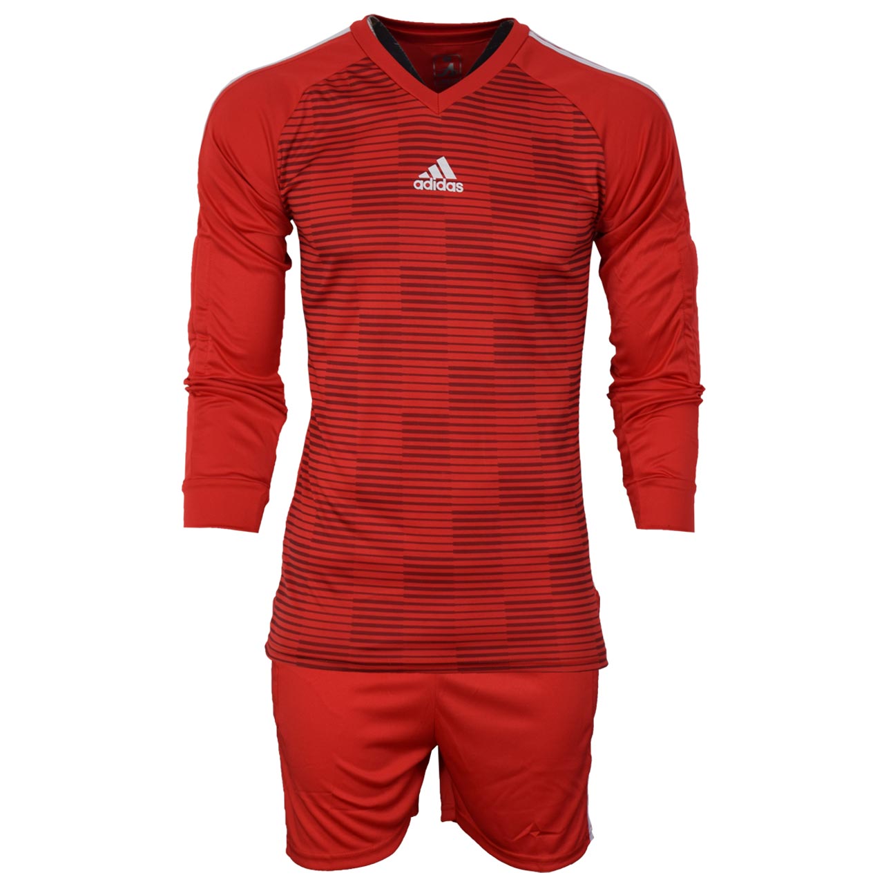 ست پیراهن و شورت ورزشی مردانه طرح دروازبانی فوتبال مدل A03 رنگ قرمز                     غیر اصل