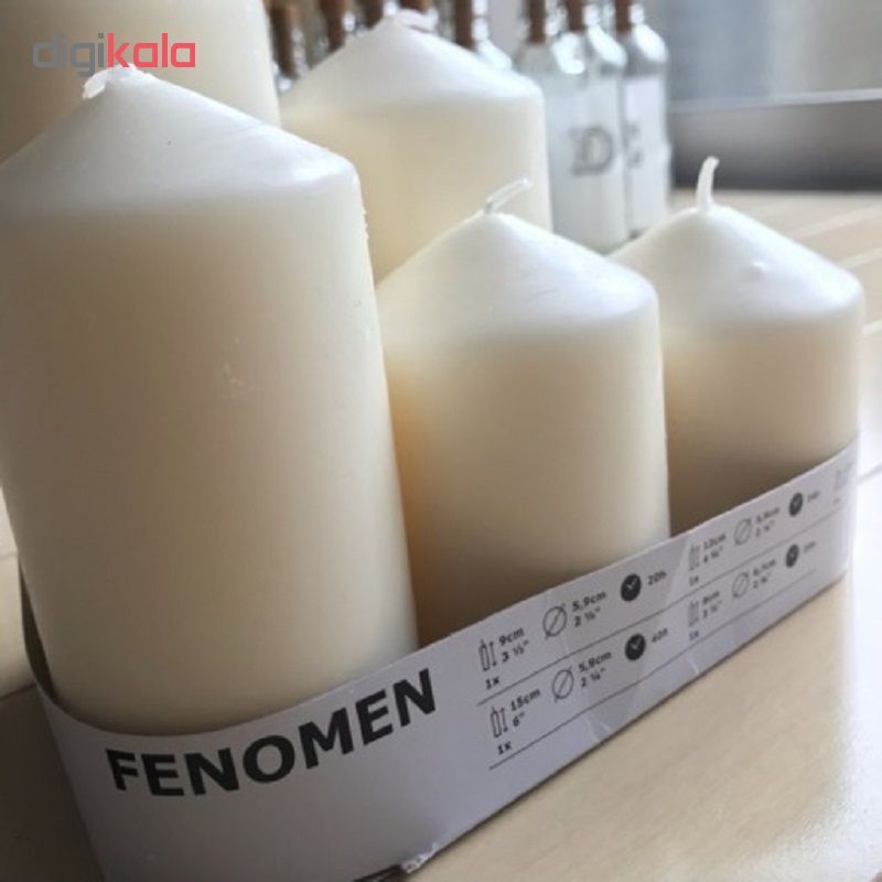 شمع بدون اشک ایکیا مدل FENOMEN مجموعه 5 عددی