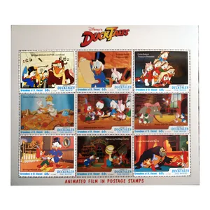 تمبر یادگاری سری کارتونی مدل DUCKTALES مجموعه 9 عددی