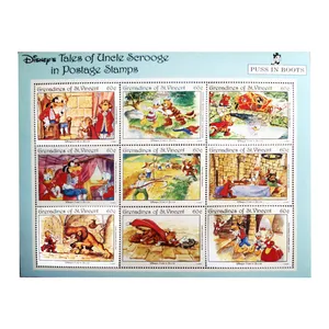 تمبر یادگاری سری کارتونی مدل TALES OF UNCLE مجموعه 9 عددی