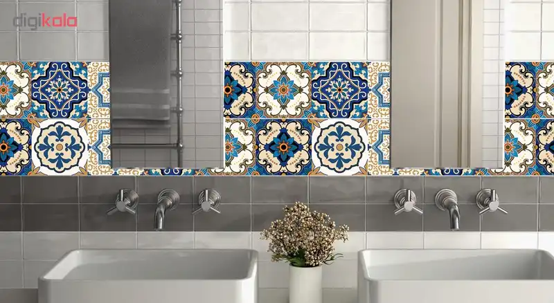 استیکر کاشی مدل آبتین مجموعه 10 عددی