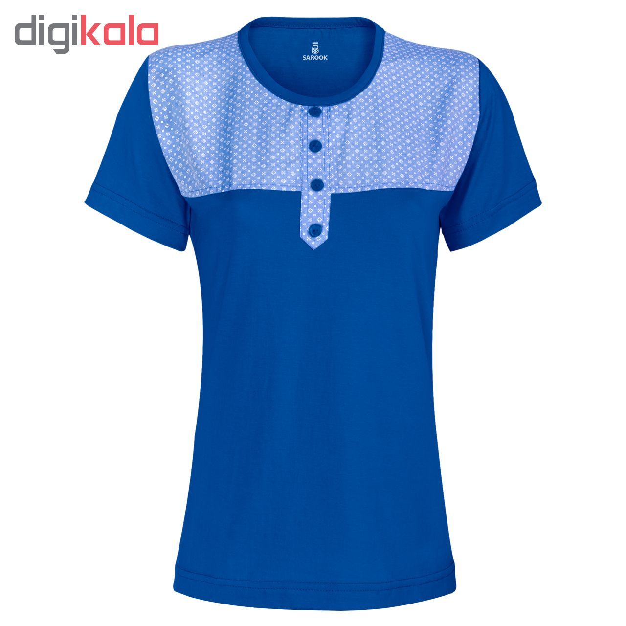 ست تی شرت و شلوار زنانه ساروک مدل TkDz رنگ آبی -  - 4