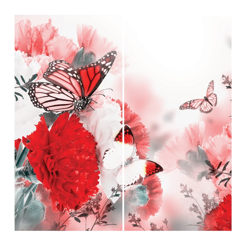 استیکر شیشه طرح پروانگی مجموعه 2 عددی