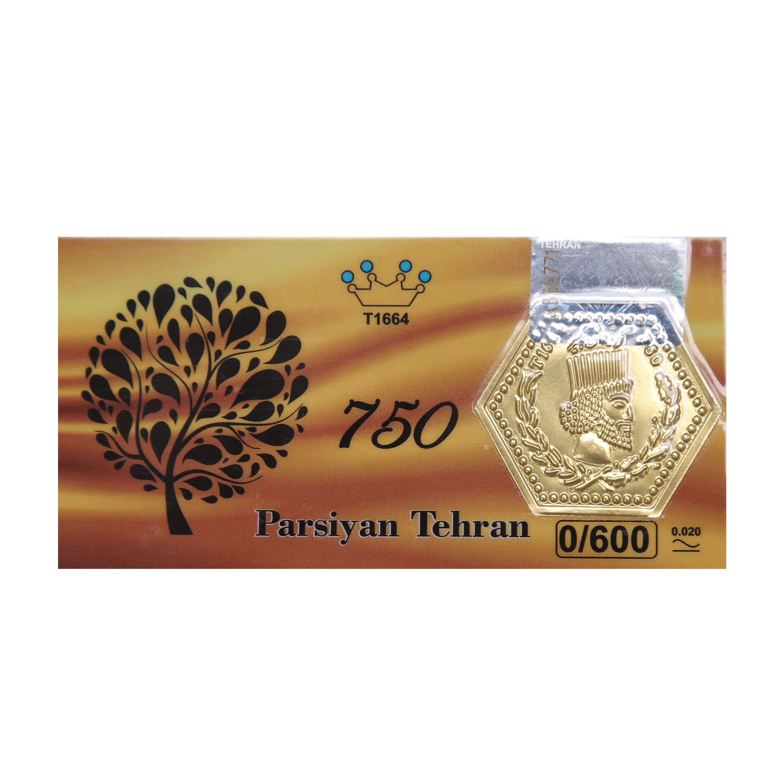 پلاک طلا 18 عیار پارسیان گوی گالری کد P600