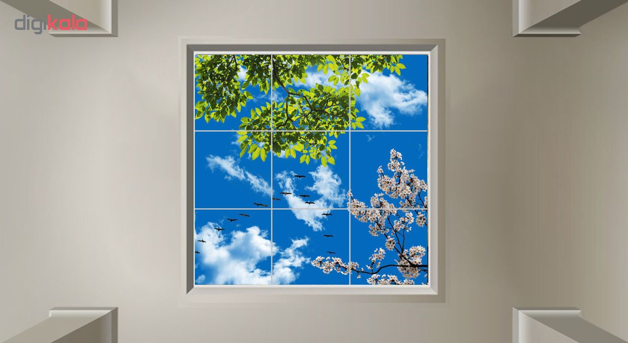 تایل سقفی آسمان مجازی مدل AY33110 سایز 60*60 مجموعه 9 عددی