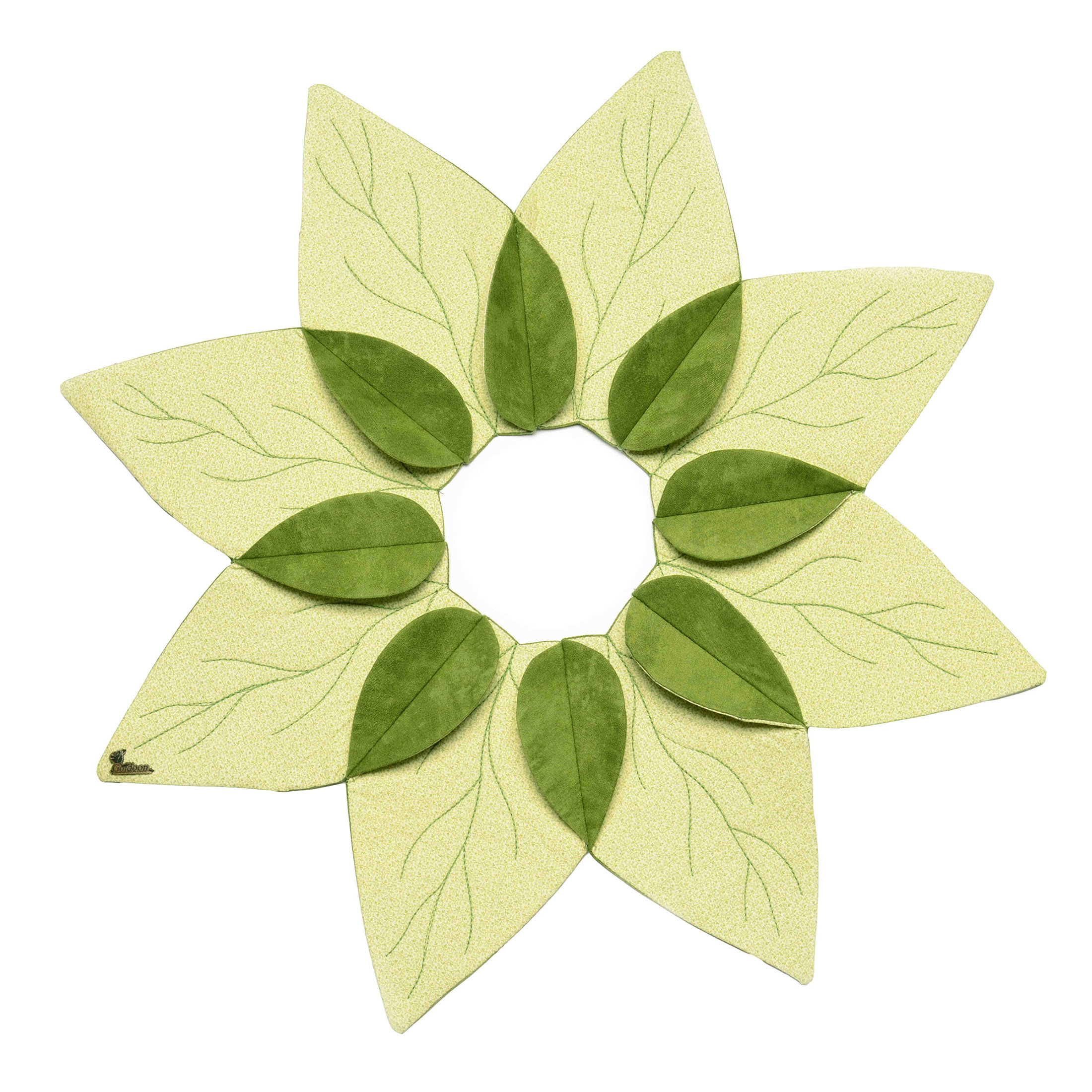 جا شمعی گلدون طرح برگ
