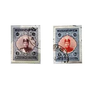 تمبر یادگاری سری قاجار مدل احمدی بزرگ کد 2P مجموعه 2 عددی