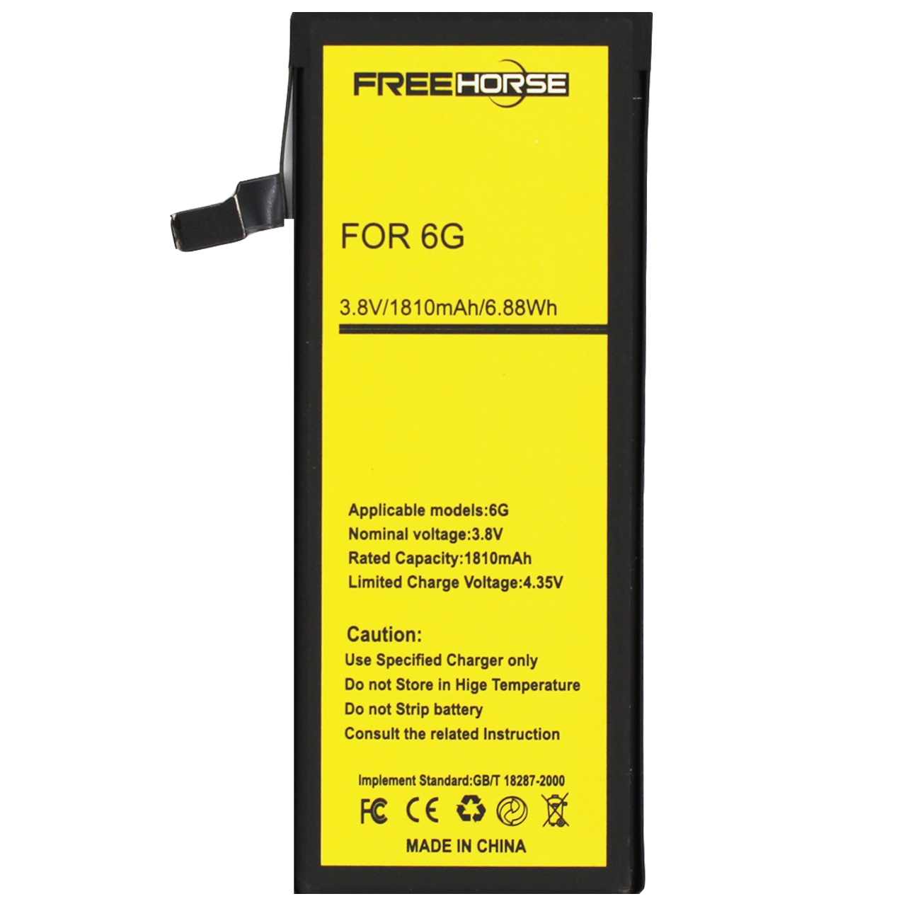 باتری موبایل مدل GB-T18287 ظرفیت 1810 میلی آمپر ساعت مناسب برای گوشی موبایل اپل iPhone 6
