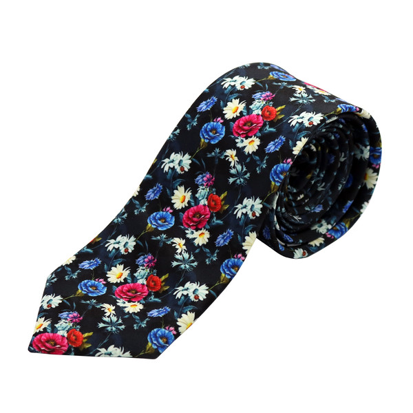 کراوات مردانه طرح گل کد 02
