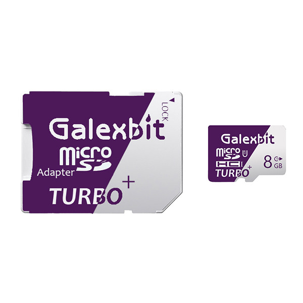 تصویر کارت حافظه microSDHC گلکسبیت مدل Turbo+ کلاس 10 استانداردUHS-I U1 سرعت 80MBps ظرفیت 8 گیگابایت به همراه آداپتور SD