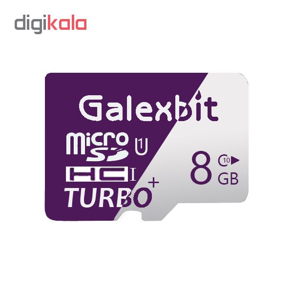 کارت حافظه microSDHC گلکسبیت مدل Turbo+ کلاس 10 استانداردUHS-I U1 سرعت 80MBps ظرفیت 8 گیگابایت به همراه آداپتور SD
